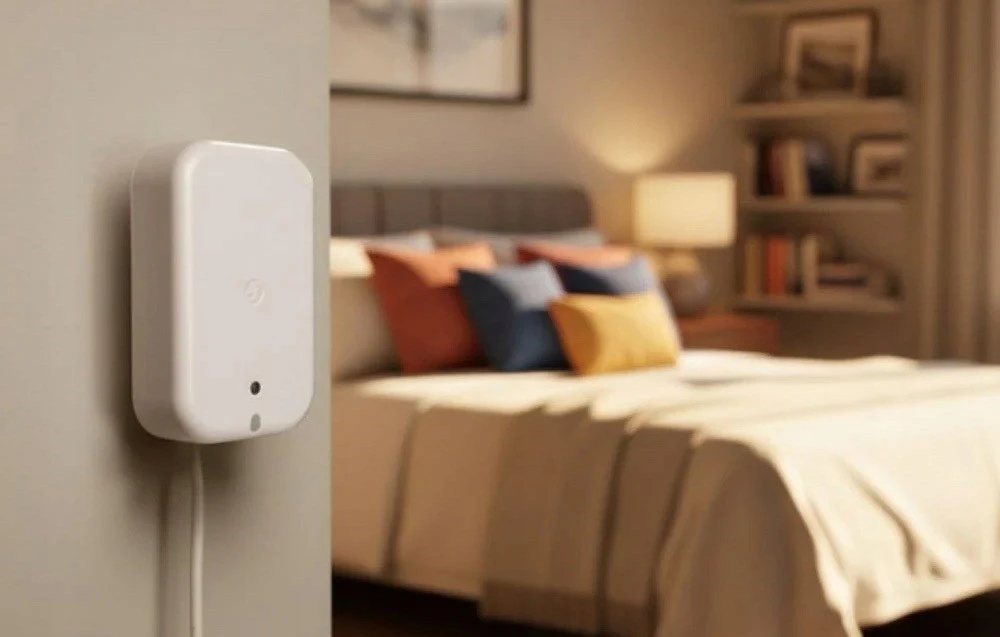 Shelly Presence Gen4 – mmWave buvimo sensorius, baltas (Wi-Fi, Bluetooth, Zigbee, Matter)