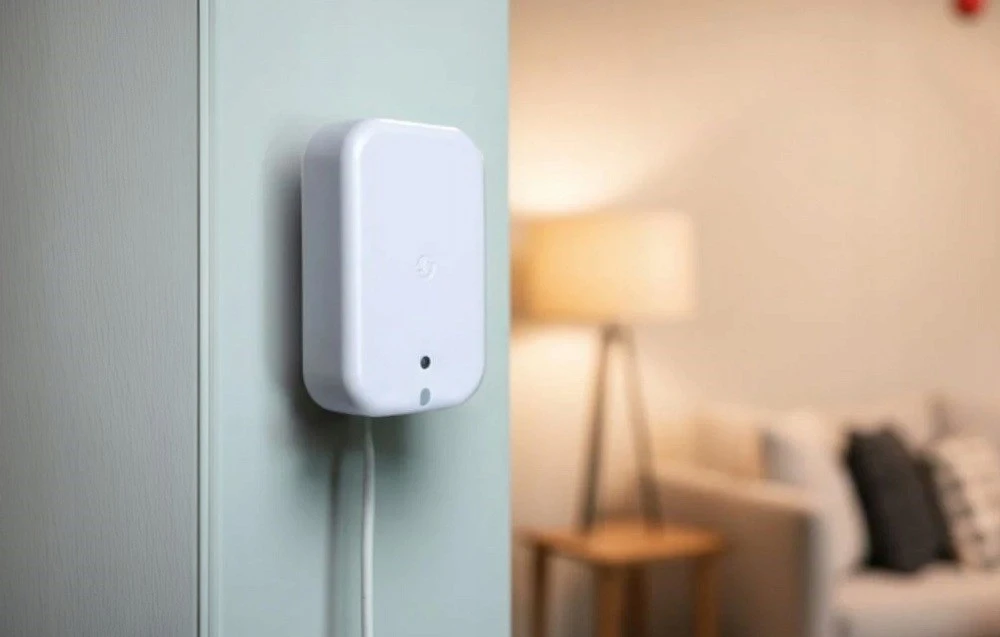 Shelly Presence Gen4 – mmWave buvimo sensorius, baltas (Wi-Fi, Bluetooth, Zigbee, Matter)
