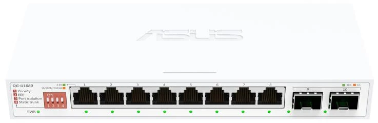 Jungiklis - ASUS QG-U1080 8 prievadų nevaldomas 2,5G Ethernet 18,6 Mpps
