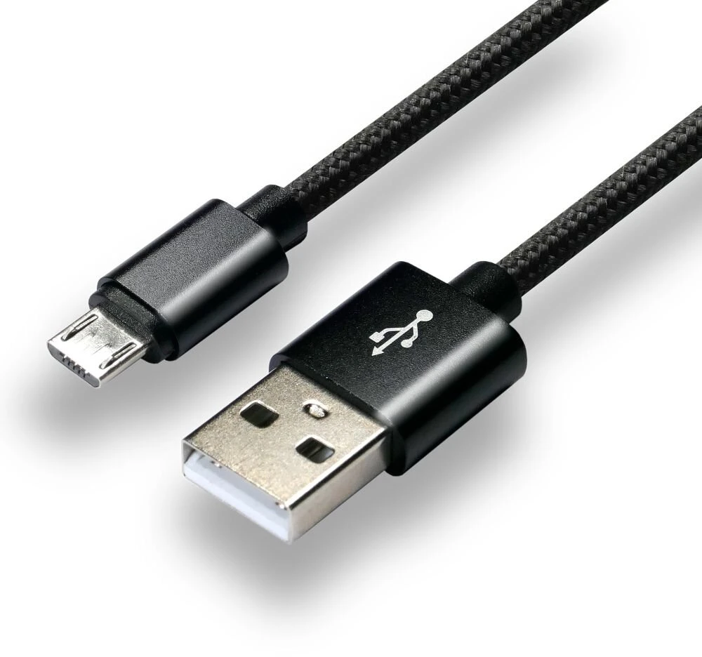 Kabelis - everActive USB Į Micro USB CBB-1.2MB 2.4A 480 Mbps 1.2m Juodas