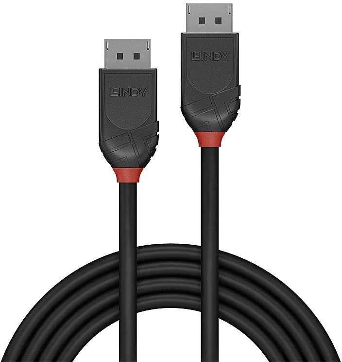 Kabelis - LINDY 2m DisplayPort 2.1 54Gbps 16K 60Hz Juodas