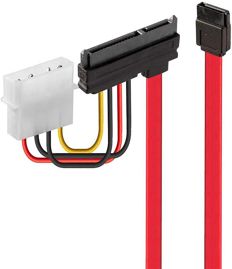 Kabelis - LINDY SATA Duomenų ir Maitinimo Kabelis 0.5m 6Gbps