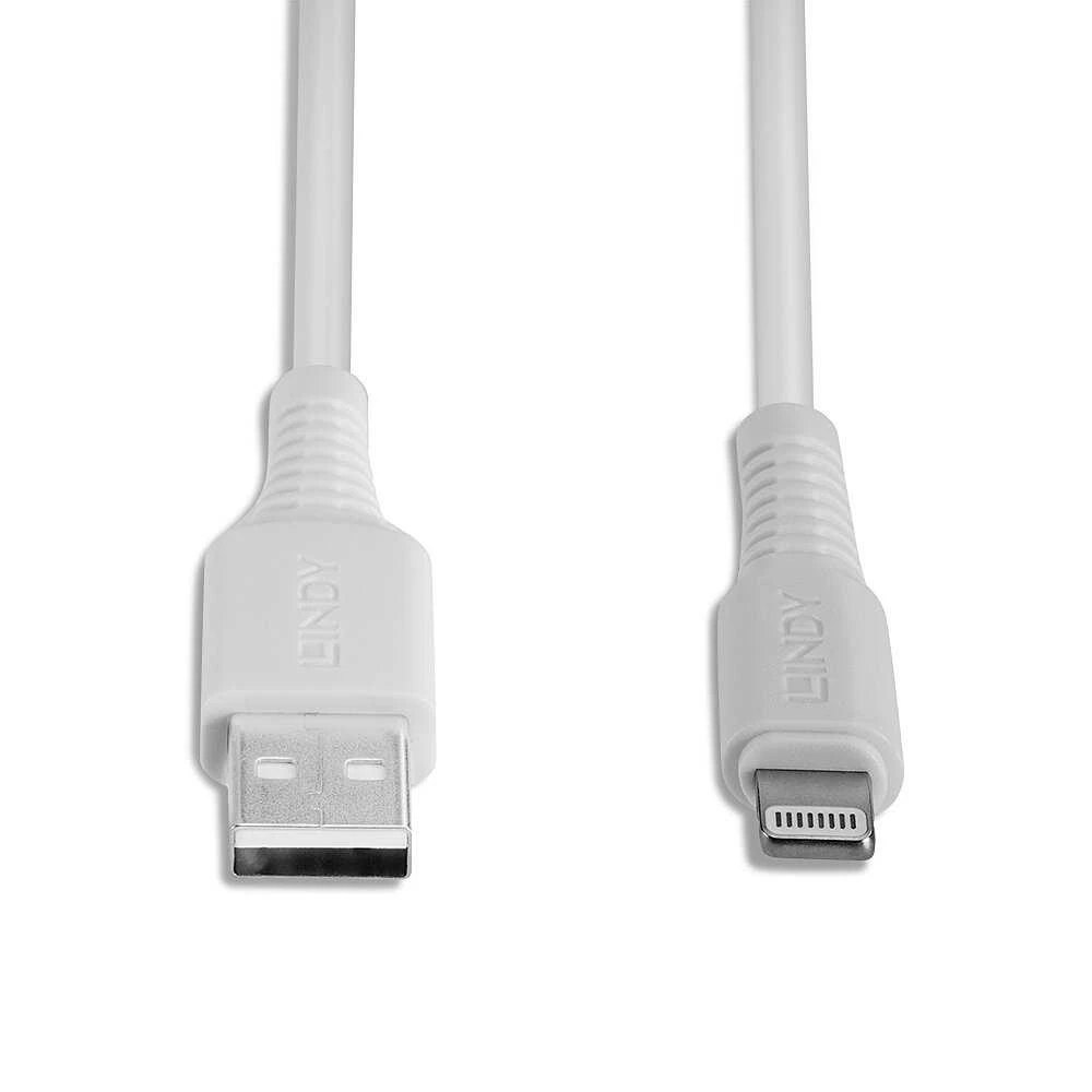 Kabelis - LINDY USB Type A į Lightning kabelis 3m 480Mbps baltas