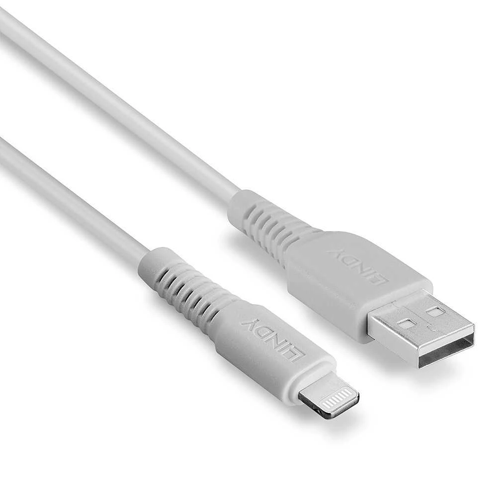 Kabelis - LINDY USB Type A į Lightning kabelis 3m 480Mbps baltas