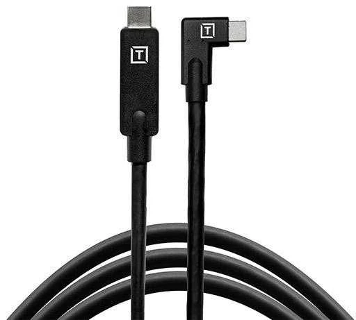 Tether Tools TetherPro USB-C į USB-C Dešinis kampas juodas