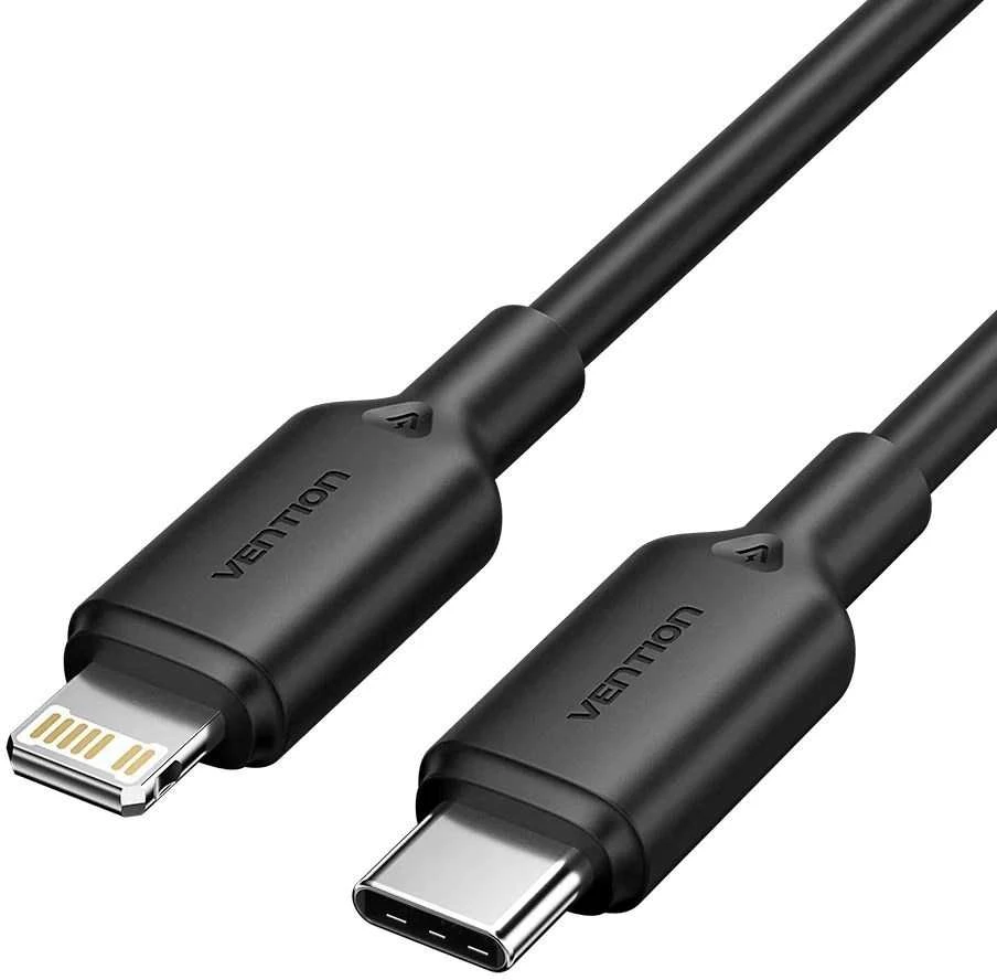 „Vention“ USB-C į „Lightning“ laidas 3A 480Mbps 1m Juodas