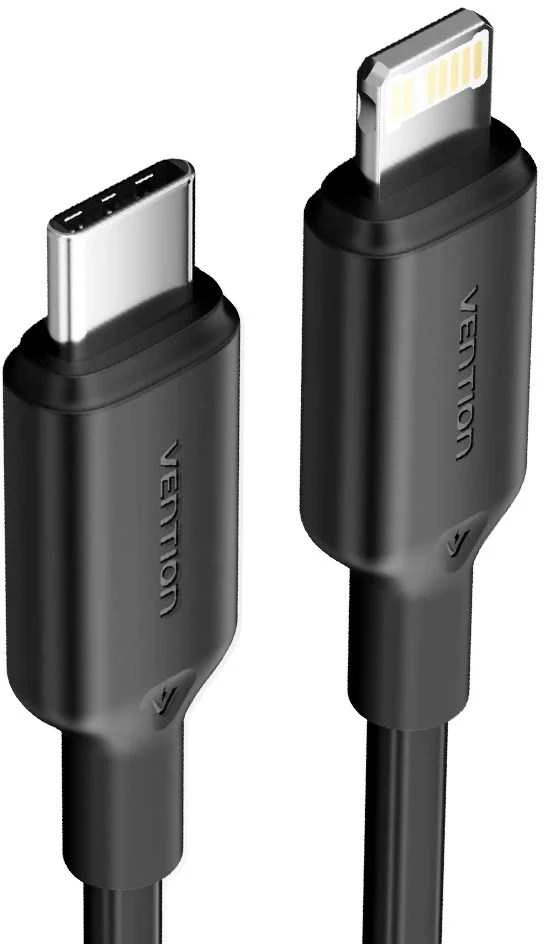 „Vention“ USB-C į „Lightning“ laidas 3A 480Mbps 1m Juodas