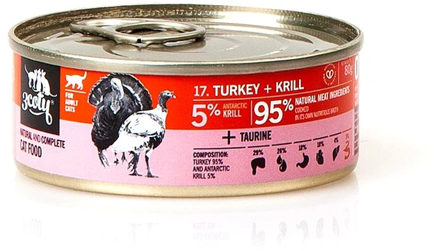 3COTY kalakutiena su kriliu - šlapias kačių ėdalas - 80g