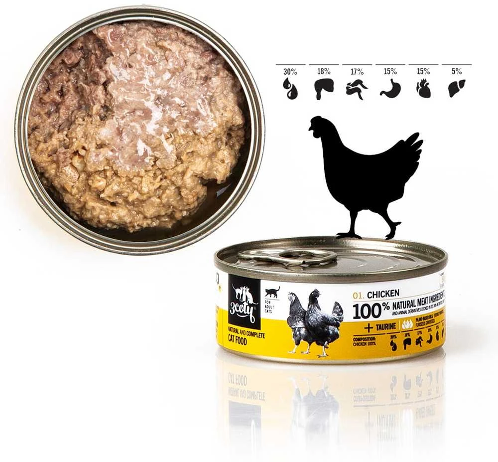 3COTY vištiena - šlapias kačių ėdalas - 80 g