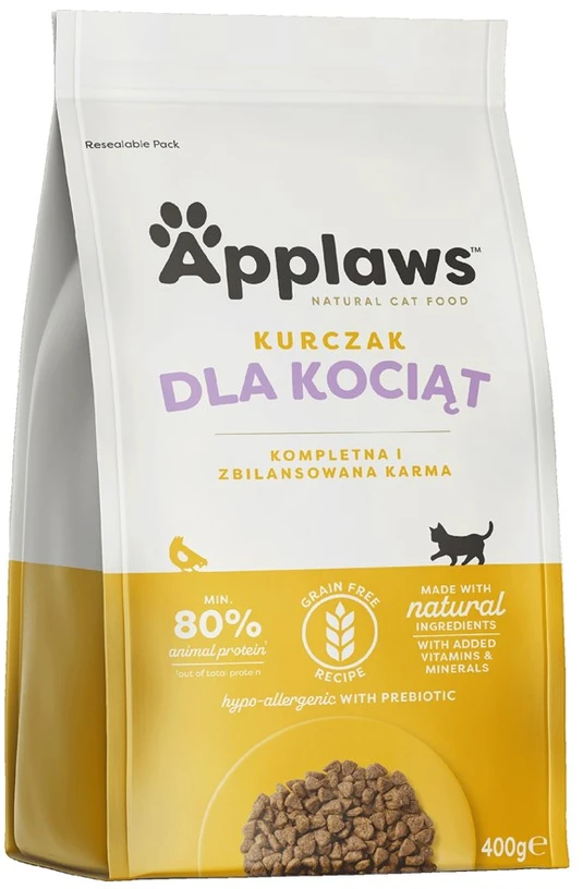 APPLAWS kačiukų vištiena - sausas kačių ėdalas - 400g