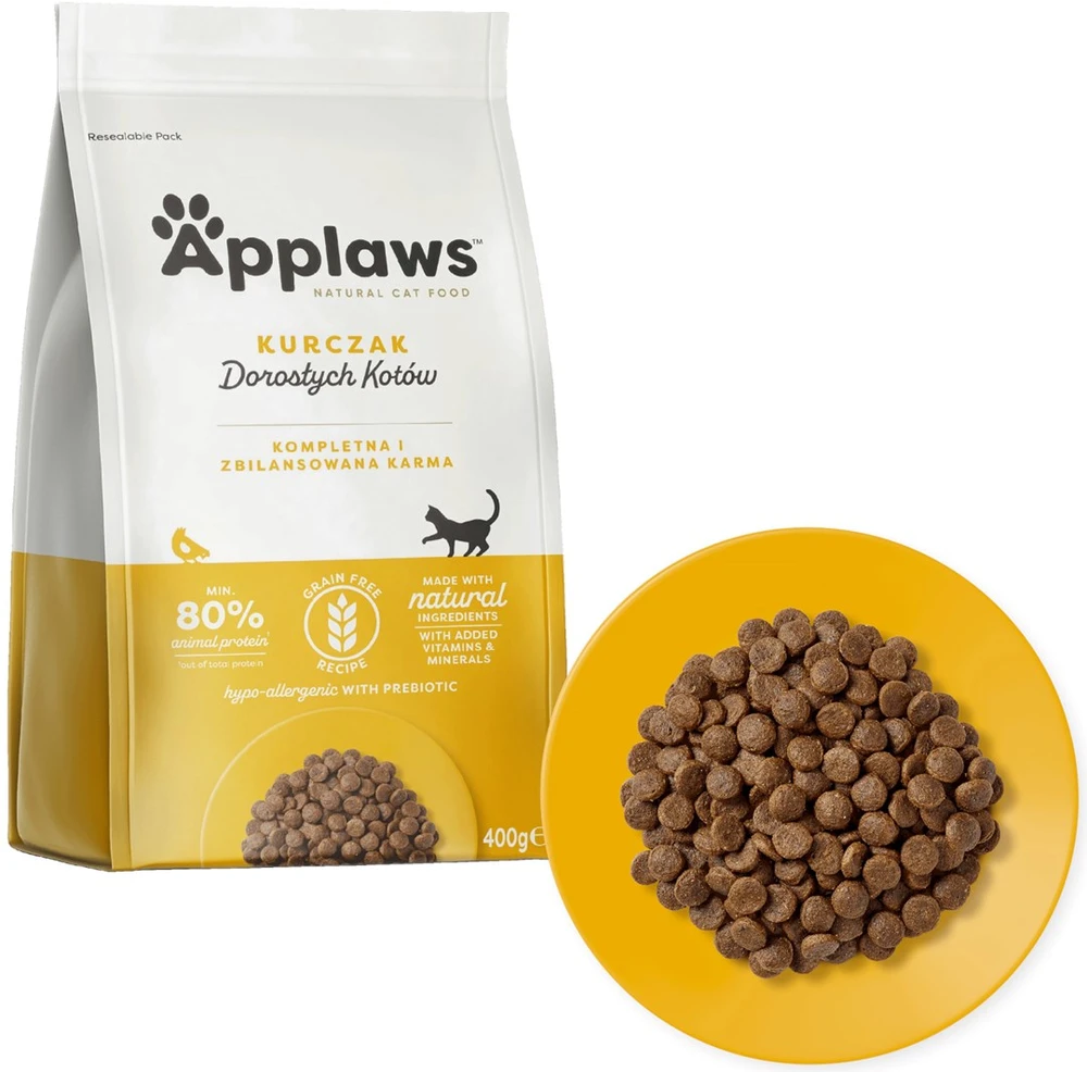APPLAWS sausas kačių ėdalas suaugusioms katėms, 400g