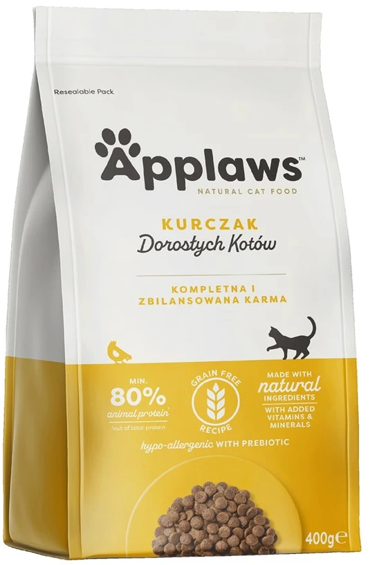 APPLAWS sausas kačių ėdalas suaugusioms katėms, 400g