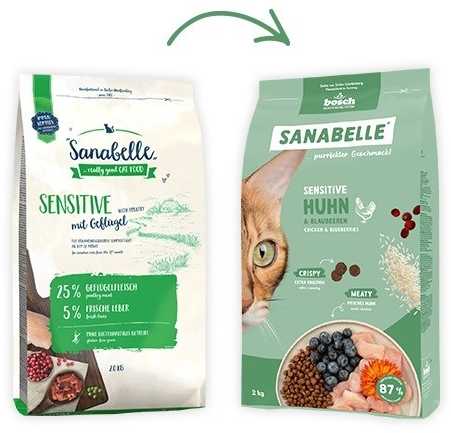 Kačių Maistas - BOSCH Sanabelle Sensitive vištiena Sausas 2kg