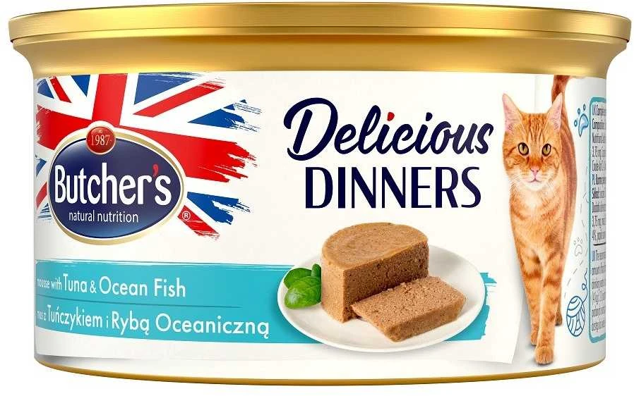 Drėgnas Kačių Maistas - BUTCHER'S CLASSIC DELICIOUS DINNERS Su Tunu Ir Jūros Žuvimi, 85 g