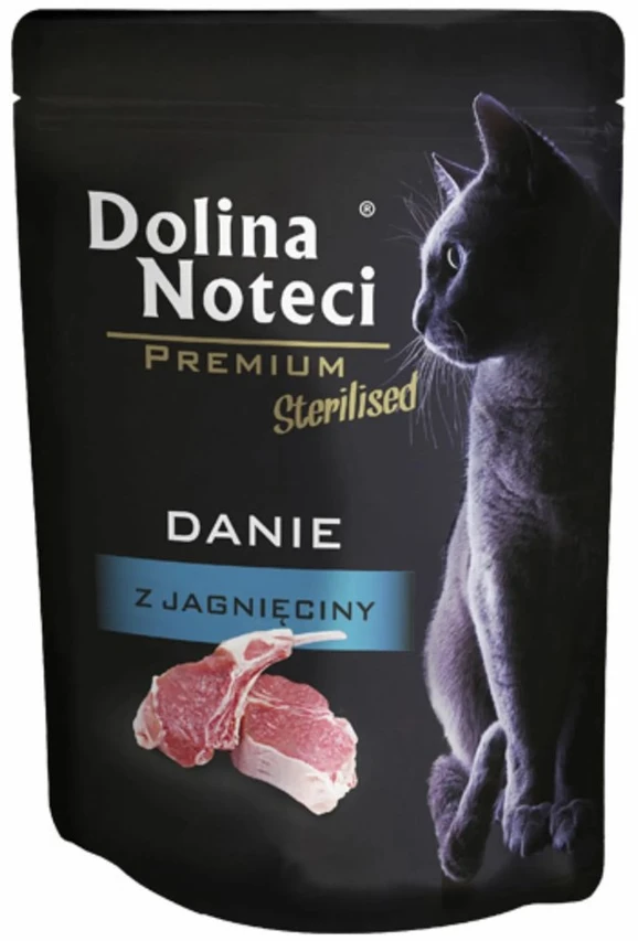 DOLINA NOTECI Premium Sterilised ėriena – šlapias kačių maistas – 85g