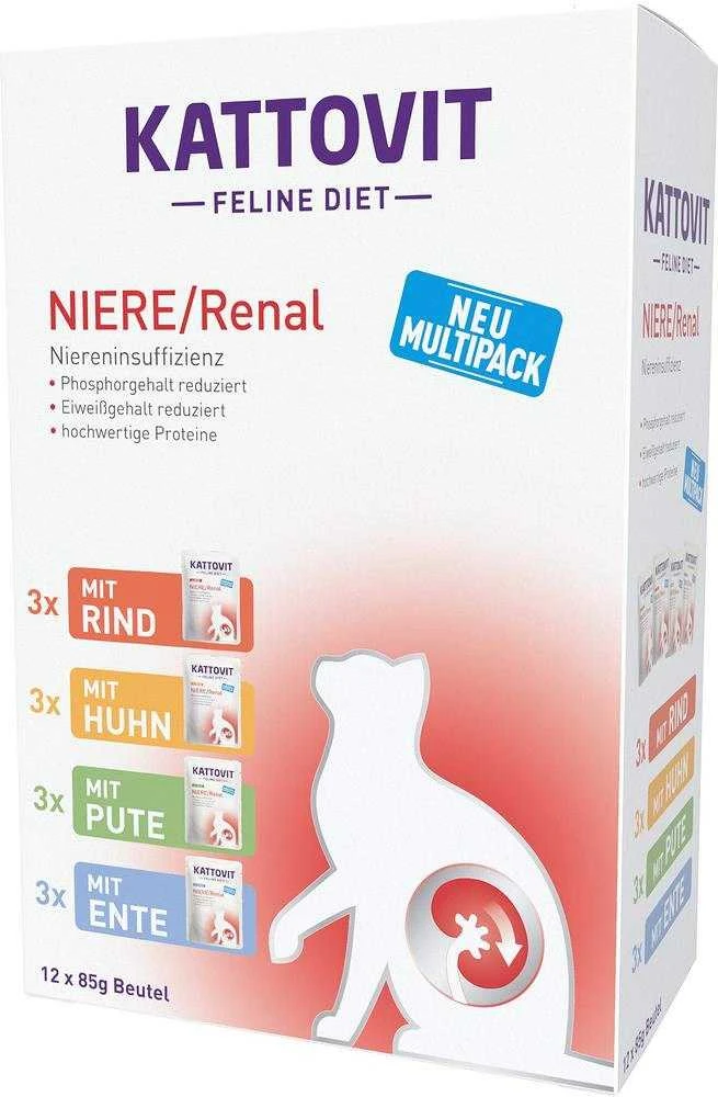 Drėgnas Kačių Maistas - KATTOVIT Feline Diet Niere/Renal, 12 x 85g