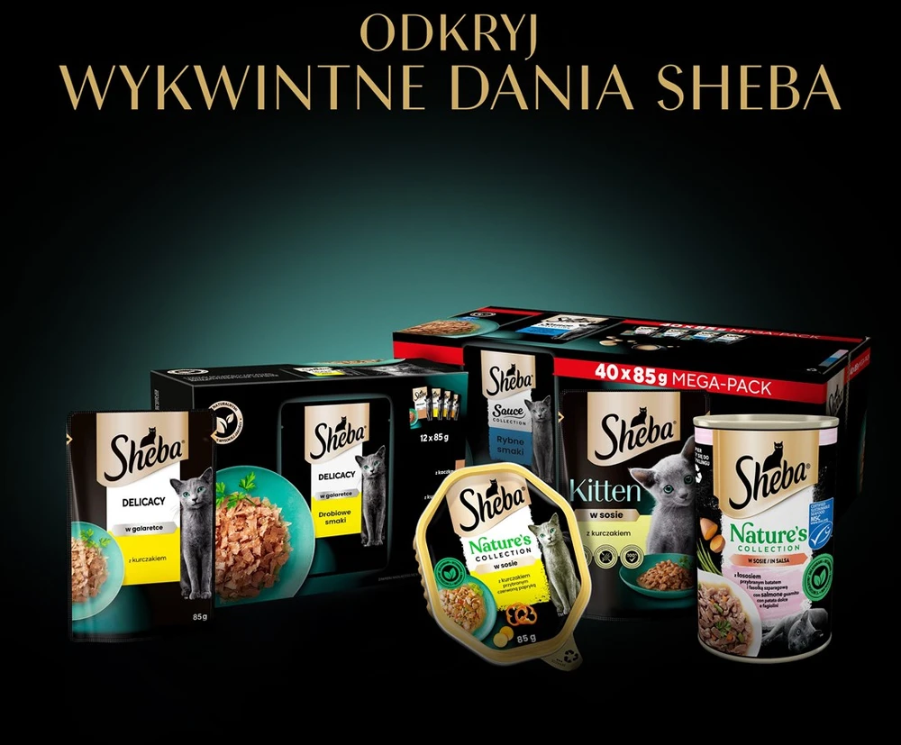 SHEBA tray sauce poultry/vištiena/ kalakutiena - wet cat food - 32x85 g