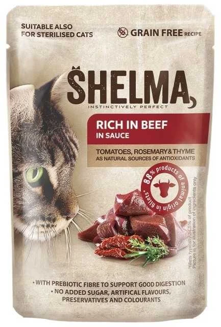 Triton Kačių Maistas - SHELMA Rich in jautiena Drėgnas Kačių Maistas 85g