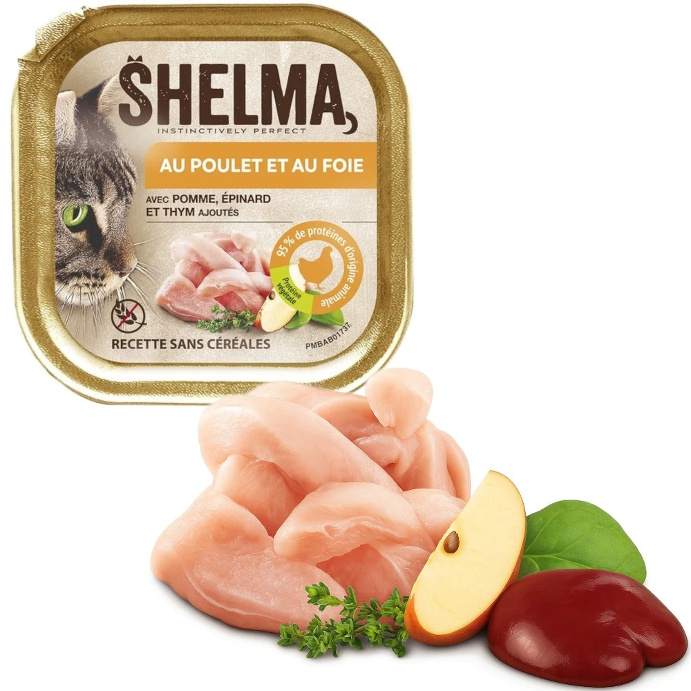SHELMA vištiena and liver pate – šlapias kačių maistas – 100g
