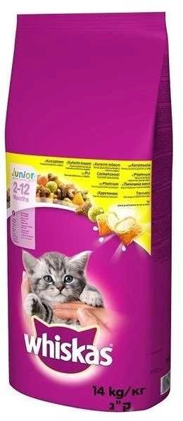 Whiskas Junior sausas ėdalas kačiukams su vištiena 14kg