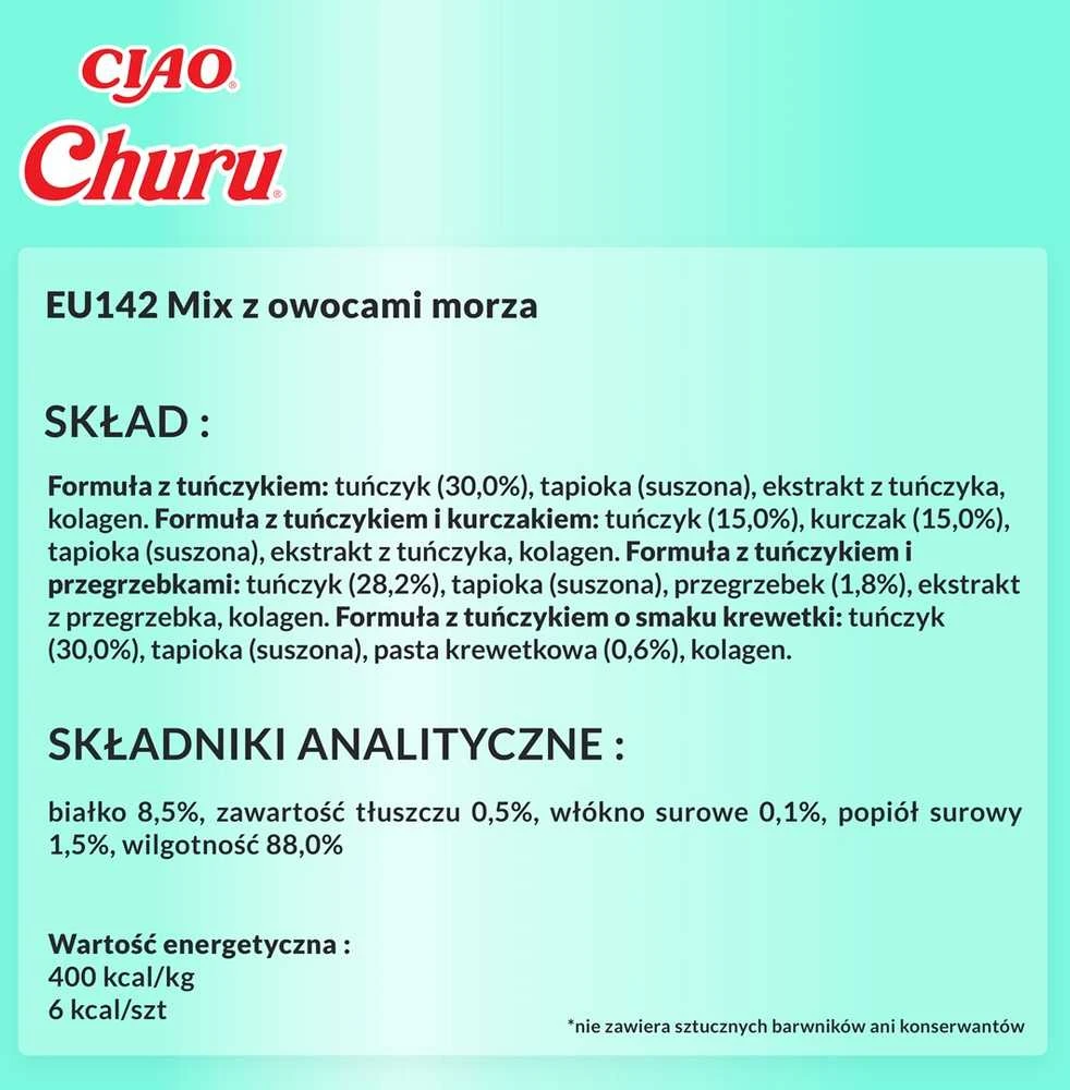 INABA CHURU Varietes Tunas Fruit m-kot 40x14 g