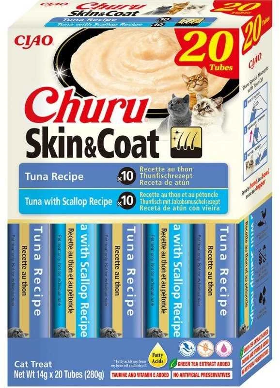 INABA Churu Skin&Coat Tuna skanėstai katėms - 20 x 14 g