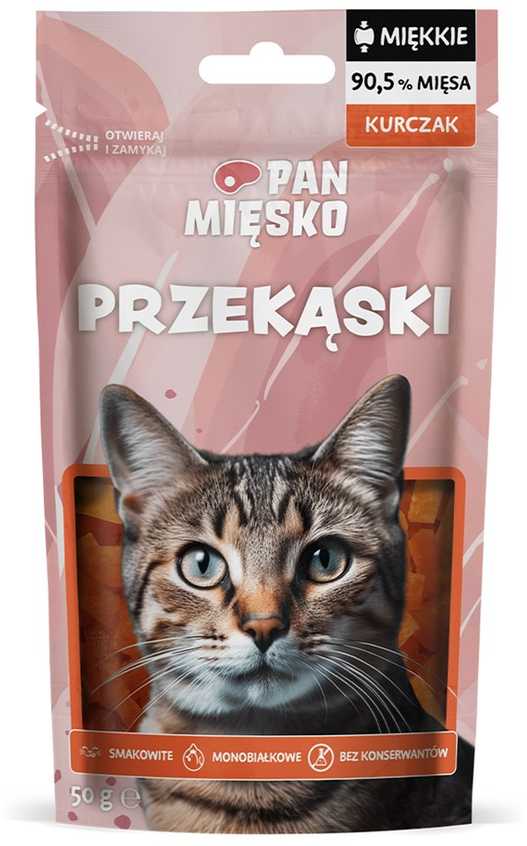 Kačių Priedas - PAN MIĘSKO Vištienos Užkandžiai Be Glitimo Be Grūdų 50g