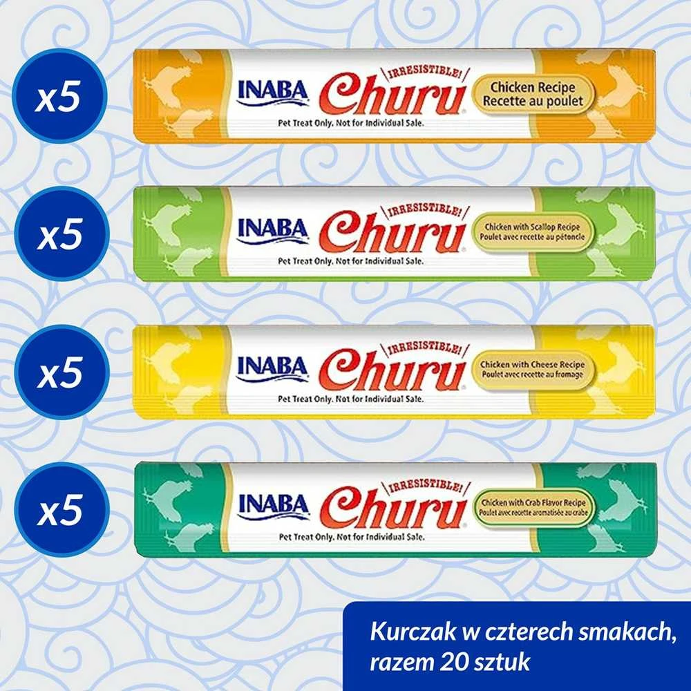 INABA CAT CHURU VARIETIES - vištienos - kačių skanėstai 20 x 14 g