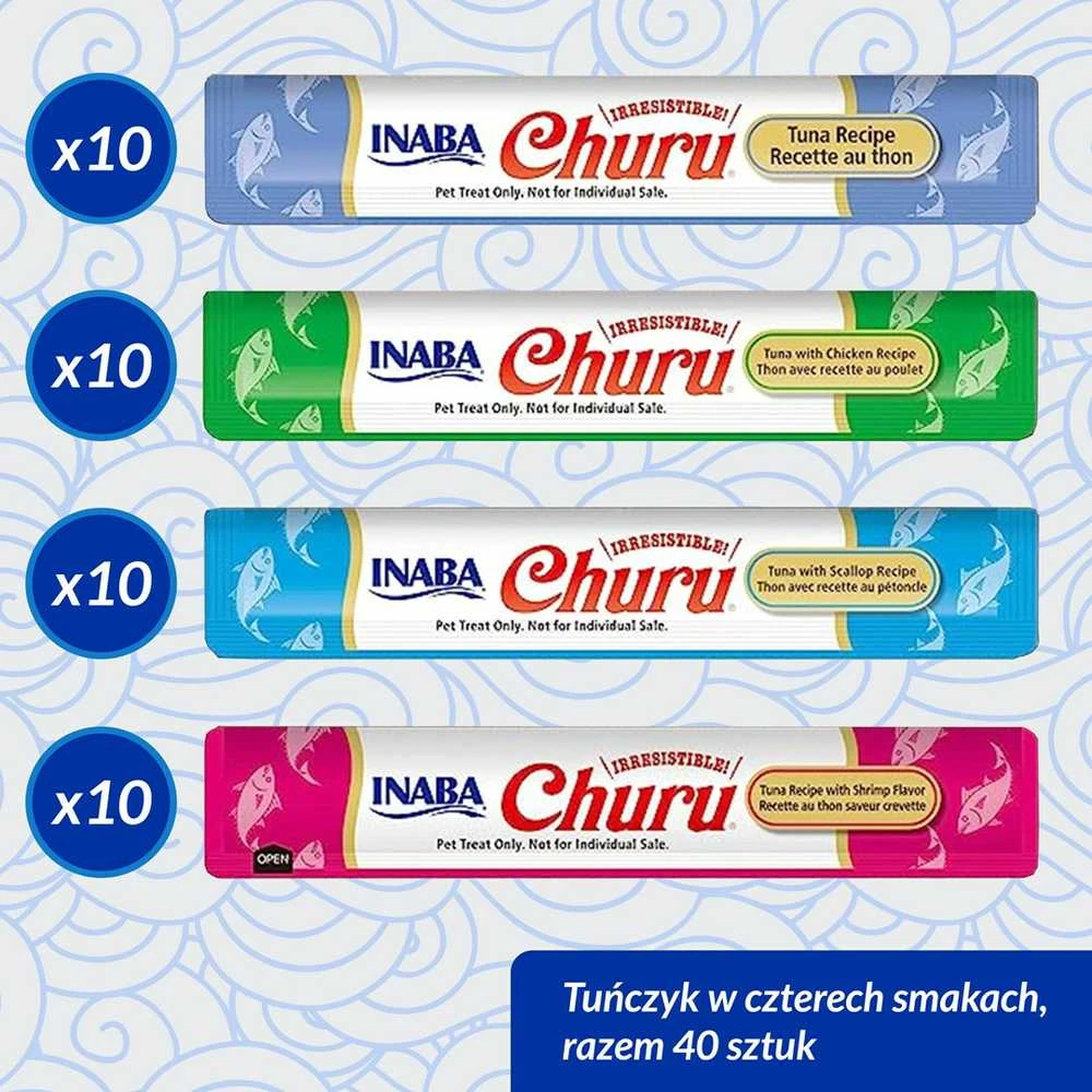 INABA CAT CHURU VARIETIES tuno skanėstas katėms 40x14 g