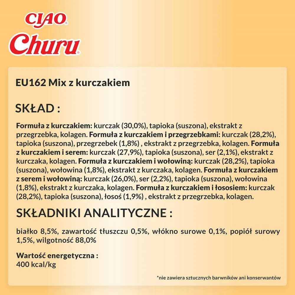 INABA CAT CHURU VARIETIES - vištienos - kačių skanėstai 60 x 14 g