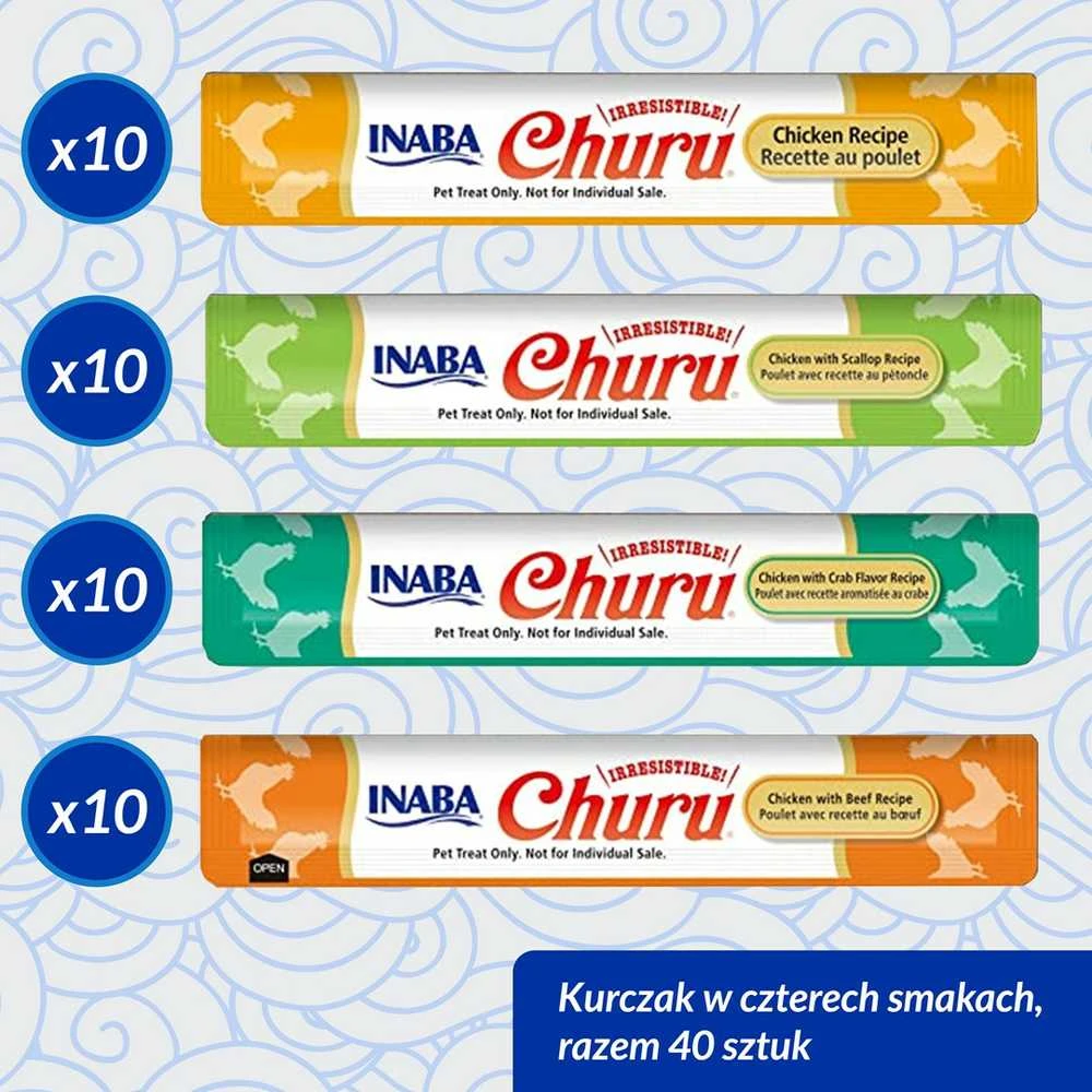 INABA CAT CHURU VARIETIES vištienos skanėstas katėms 40x14 g