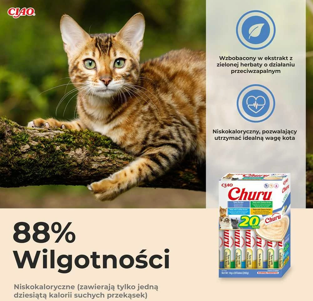 INABA Churu Variety box Tunas - kačių skanėstai - 20 x 14g
