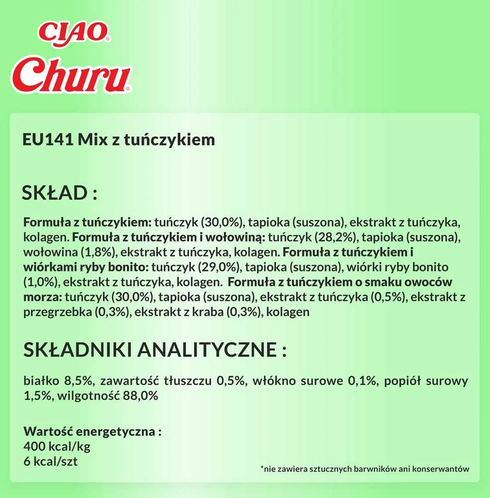 INABA CAT CHURU VARIETIES tuno skanėstas katėms 40x14 g