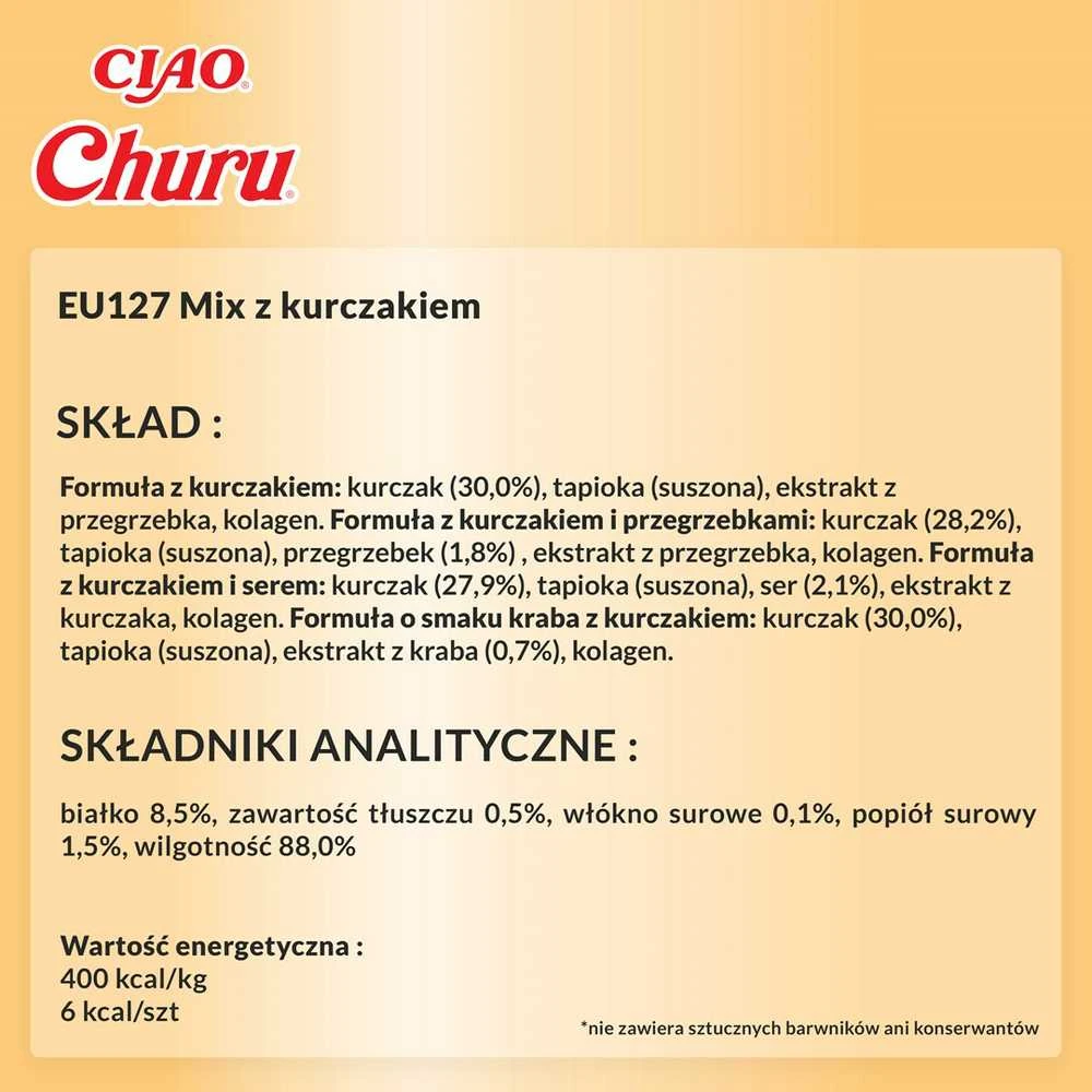 INABA CAT CHURU VARIETIES - vištienos - kačių skanėstai 20 x 14 g