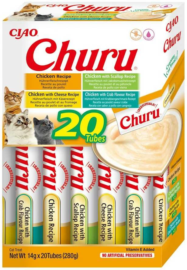 INABA CAT CHURU VARIETIES - vištienos - kačių skanėstai 20 x 14 g