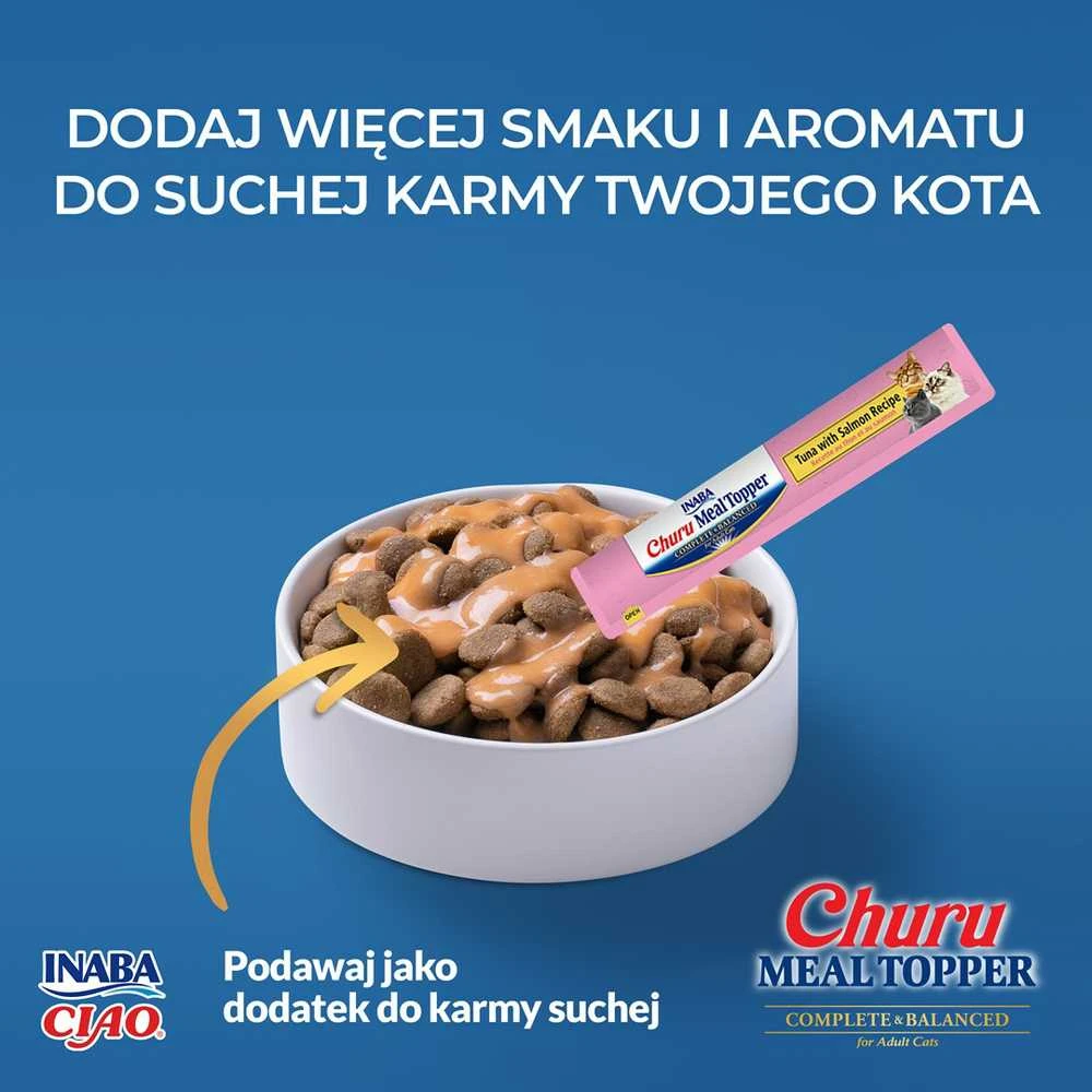 Kačių Skanėstai - Inaba Churu Maisto Priedas Su Tunu Ir Lašiša 4 x 14g