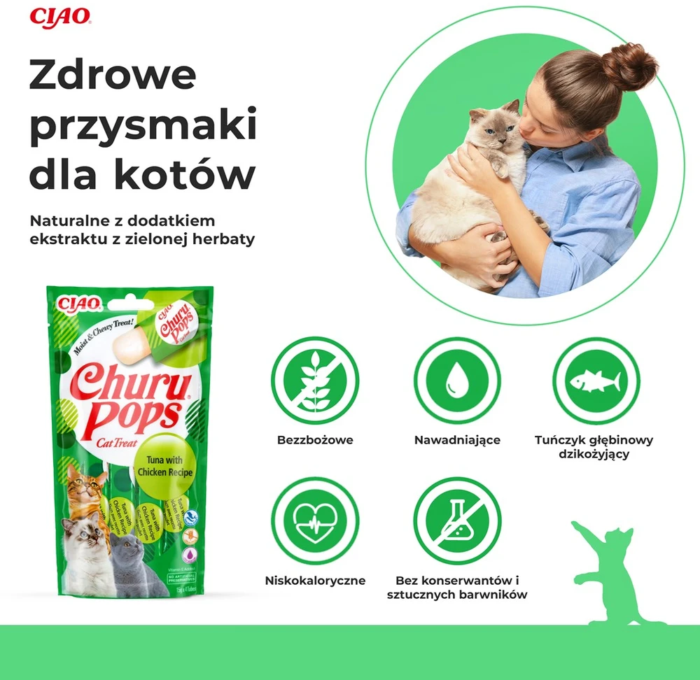 Inaba Churu Cat skanėstas Pops Tuna Chicken 60g