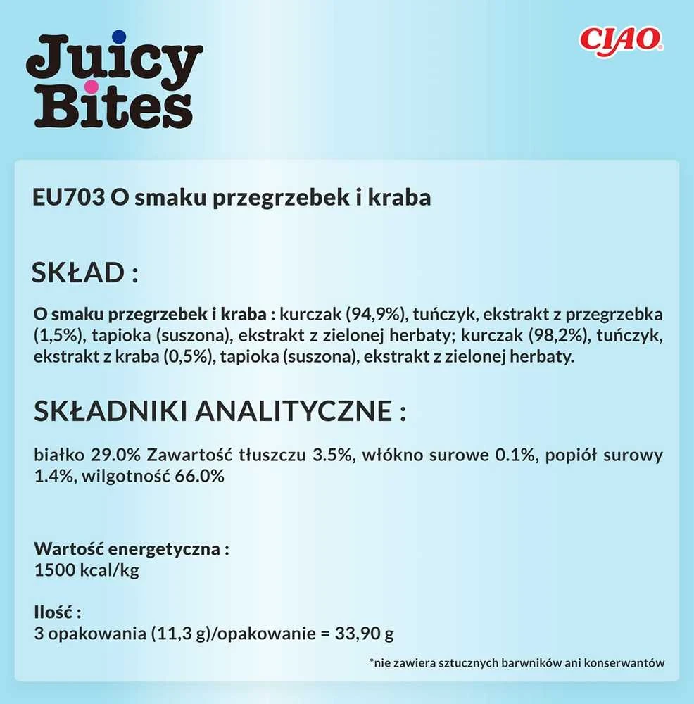 Kačių Skanėstai - Inaba Sultingi Kąsneliai Su Krabais Ir Midijomis 3x11,3 g