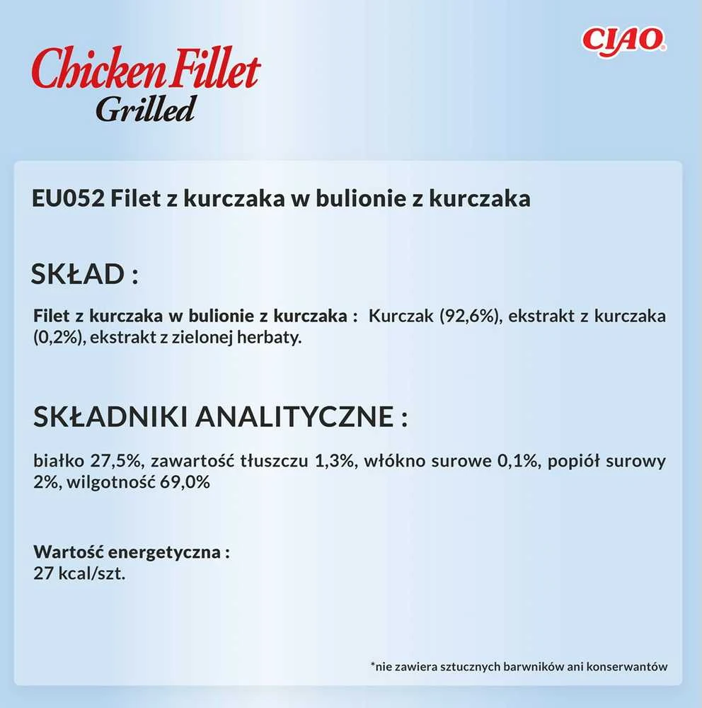 Kačių Skanėstas - INABA Grilled Vištienos Filė Vištienos Skonio Sultinyje 25g