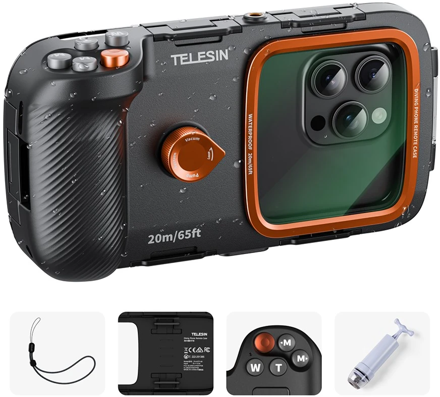 Wodoodporne Dėklas Case Na Telefonas Obudowa Podwodna Do 20m Bluetooth Telesin / P4-wtp-06