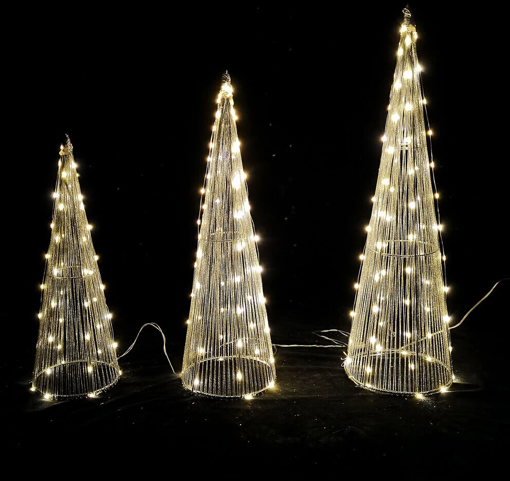 Kalėdų eglutės dekoracija - Modee ML-C5004 40/50/60 cm 200 LED lempučių šiltai balta