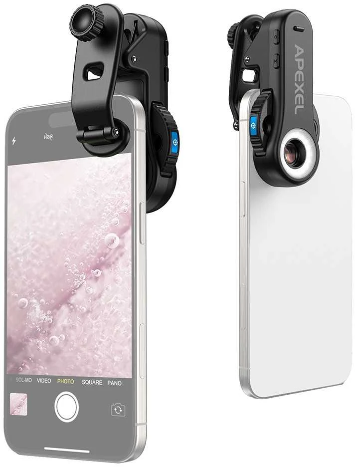 Kamera - Apexel APL-HB170SW 170° Wide-Angle Optical Glass Clip-on Lens