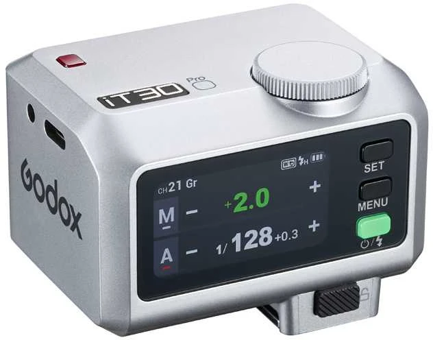 Kamera - Godox iT30Pro F TTL blykstė, 120g, didelio greičio sinchronizavimas, sidabrinė
