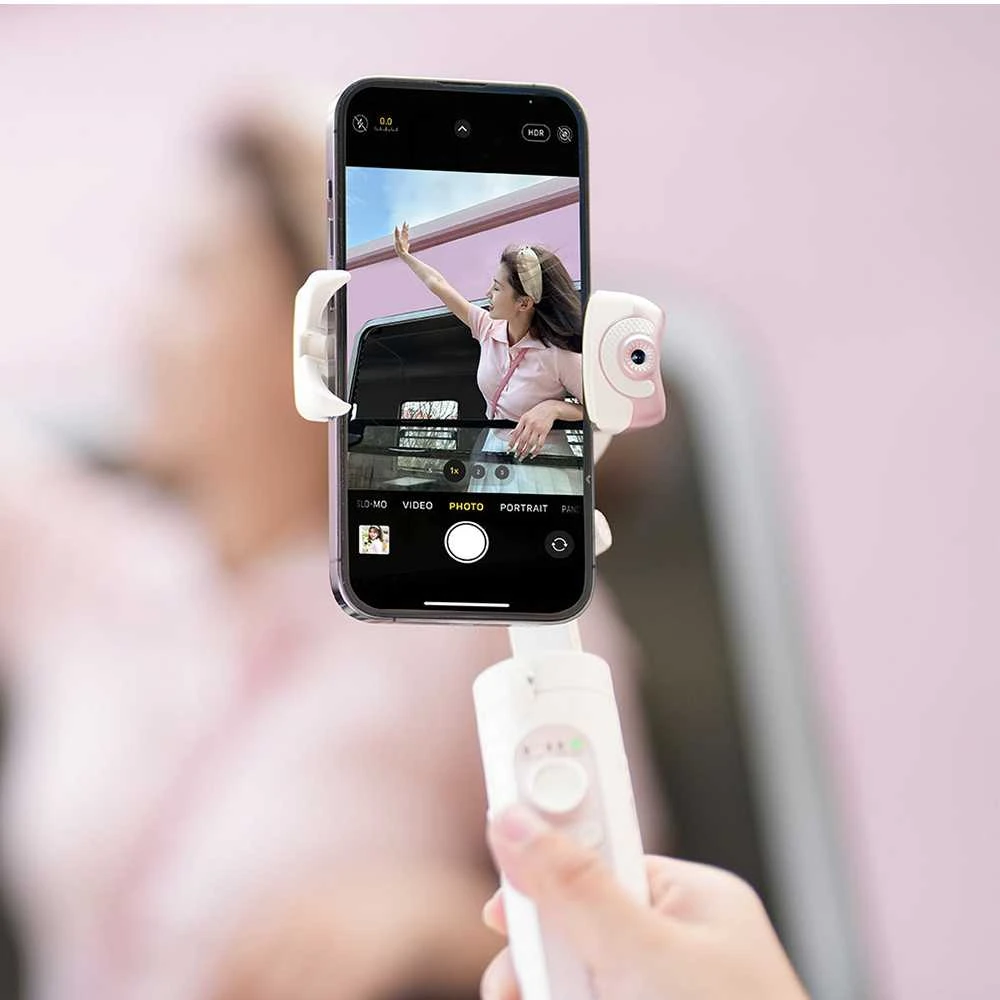 Kamera - Hohem iSteady V2s 3-Axis Gimbal for Smartphones Baltas/Rožinė