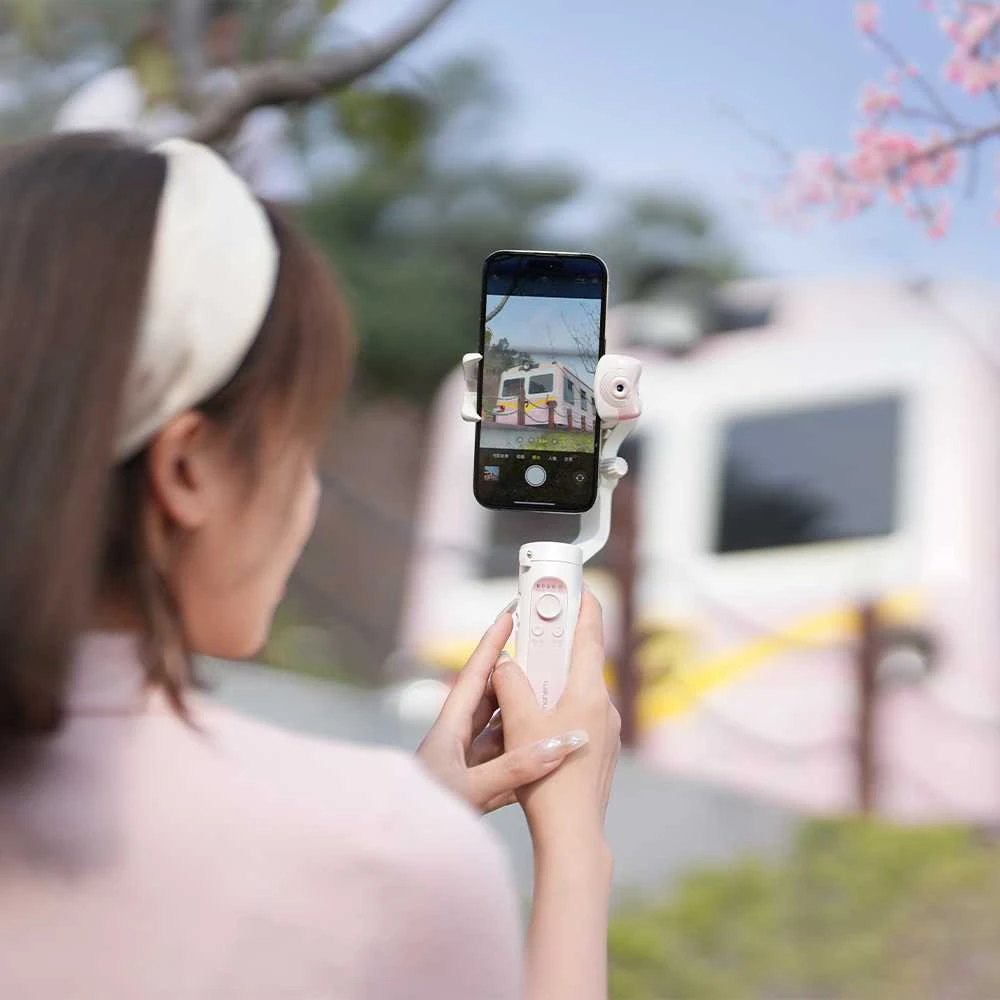 Kamera - Hohem iSteady V2s 3-Axis Gimbal for Smartphones Baltas/Rožinė