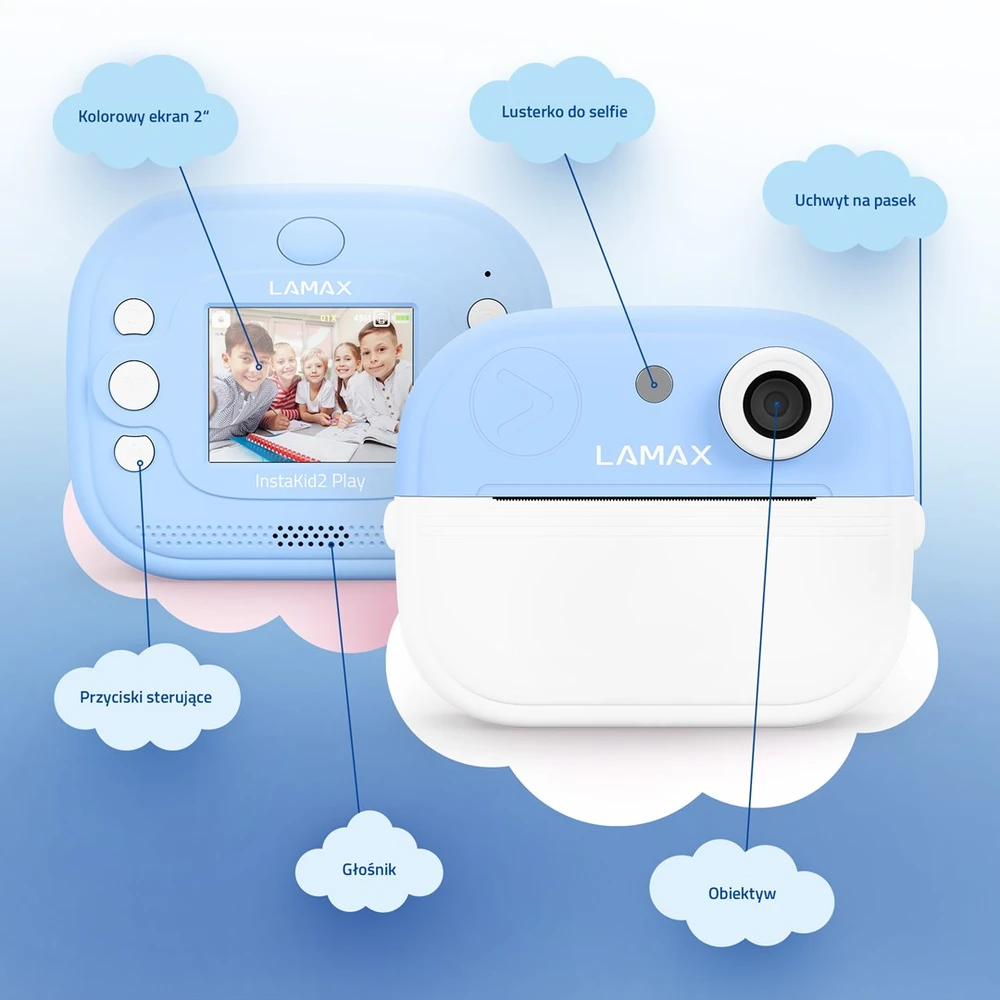 LAMAX InstaKid2 Play Kids Camera, mėlynas