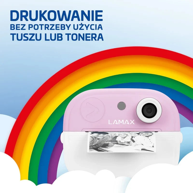 Vaikiška kamera LAMAX InstaKid2 Play, rožinė