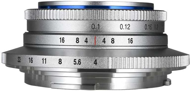 Kamera - Laowa 10mm f/4 Cookie RF, APS-C, 10cm min fokusas, Sidabrinė