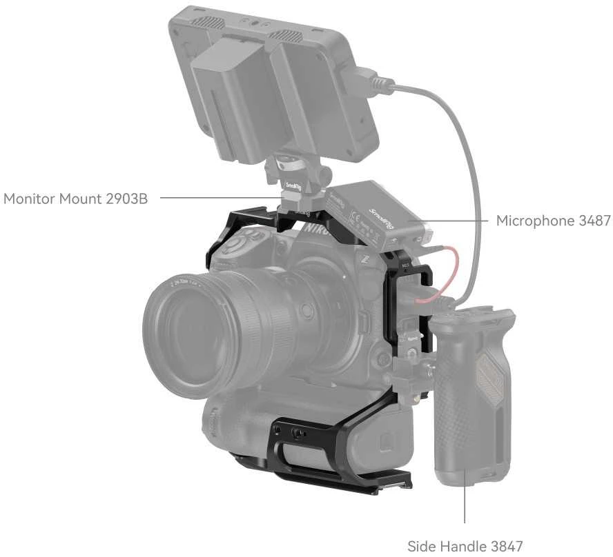 SmallRig 3982 Cage for Nikon Z 8 with MB-N12 Baterija Grip