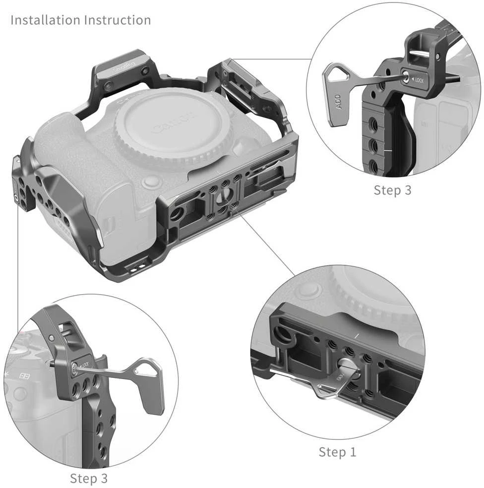 SmallRig 4977 HawkLock Quick Release Cage for Canon EOS R5 Mark II